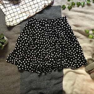 Black and White Polka Dot Skirt